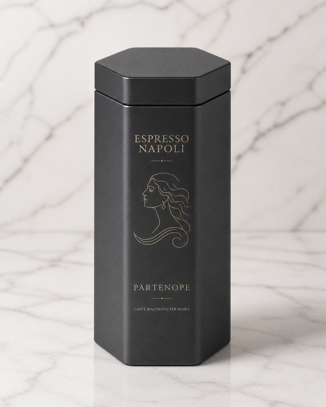 Partenope moka ground packaging